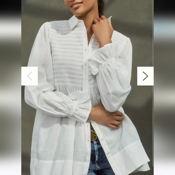 Anthropologie Vicki Smocked Tunic - Picture 4 of 13